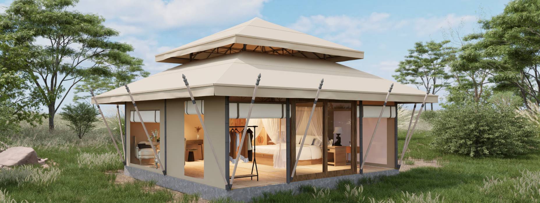 呼伦贝尔户外野奢帐篷